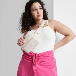 Women's Size Spaghetti Strap Bodysuit - Wild Fable White Size M